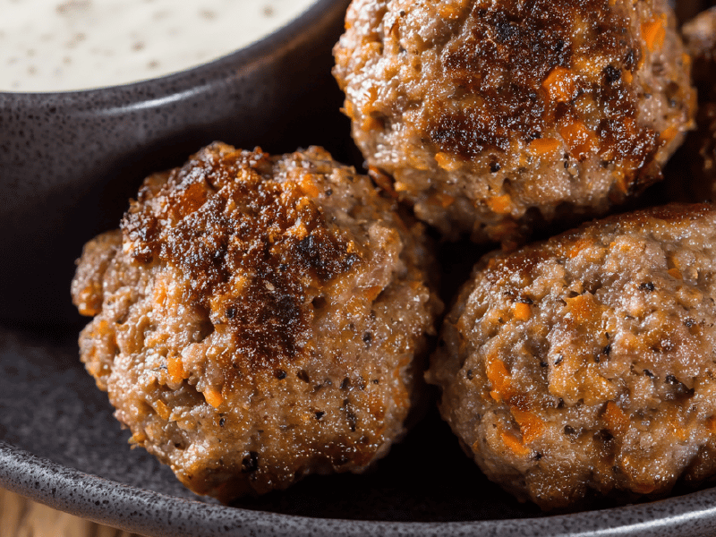Almôndegas de carne com cenoura
