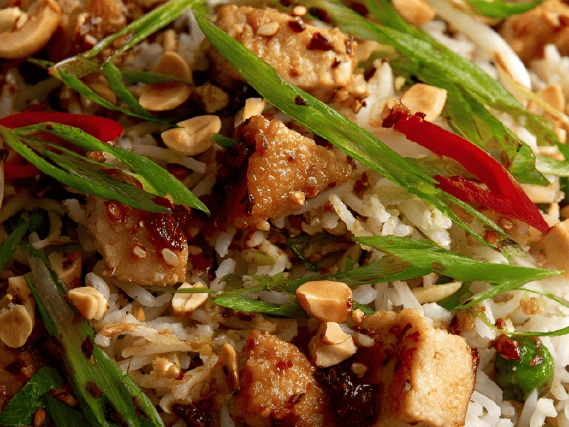 Arroz basmati com frango