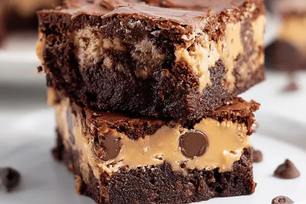 Brownies com cobertura de chocolate