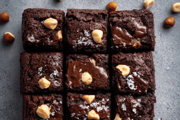 Brownies com cobertura de chocolate