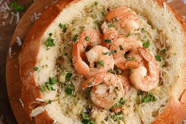 Camarão com Orzo Cremoso