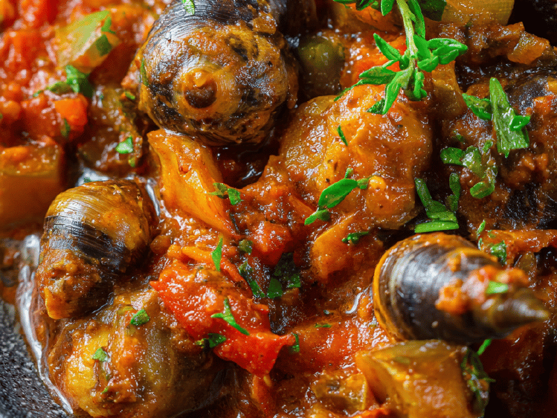 Cassolettes de Escargot com Linguiça
