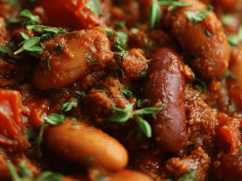 Chili rápido com feijão pinto