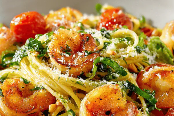 Molho Alfredo com Camarão e Pimenta Vermelha