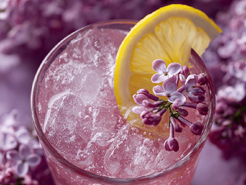 Fizz de Lílás com Gin