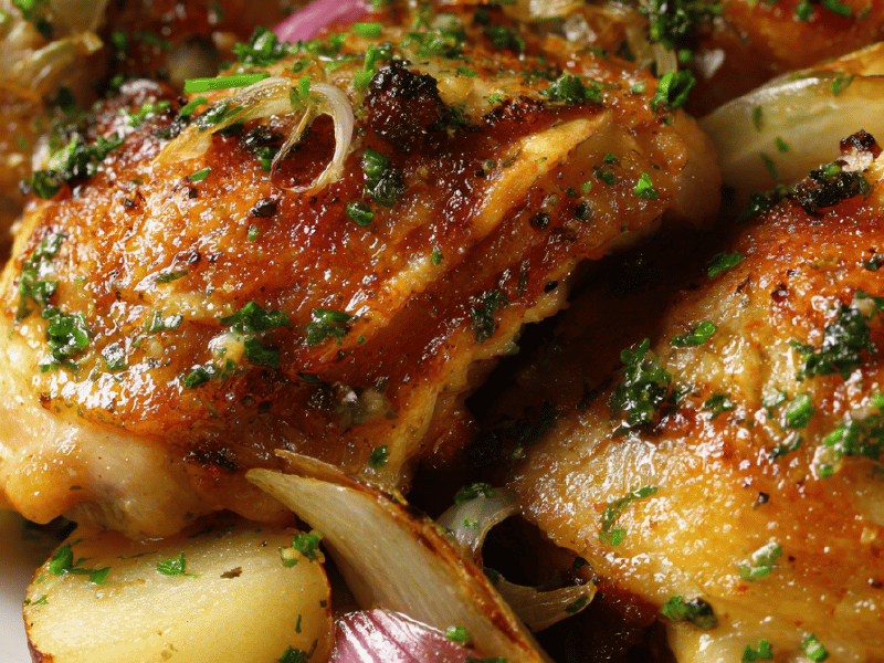 Frango ao Limão com Cebolas
