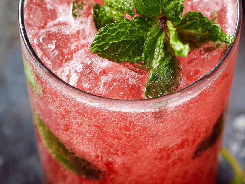 Limonada de Ruibarbo e Hibisco