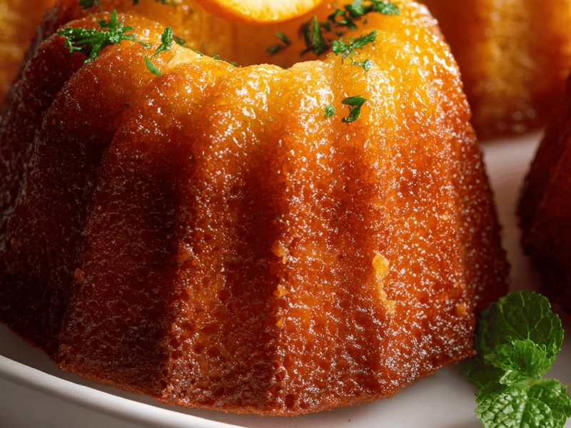 Mini-Bundts de Laranja e Gengibre