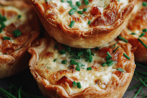 Mini Quiches de Endívia e Presunto