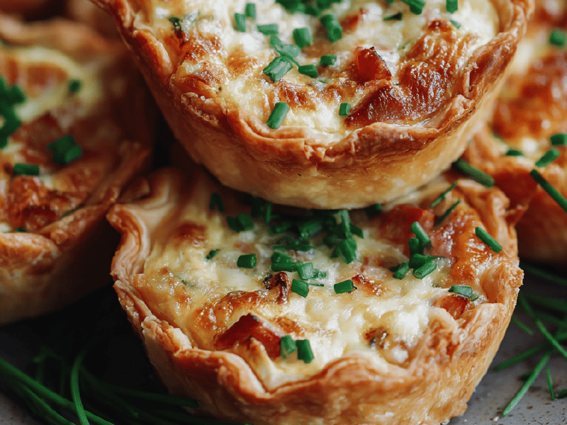 Mini Quiches de Endívia e Presunto