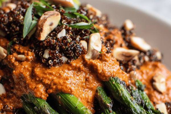 Molho Romesco com Aspargos Assados