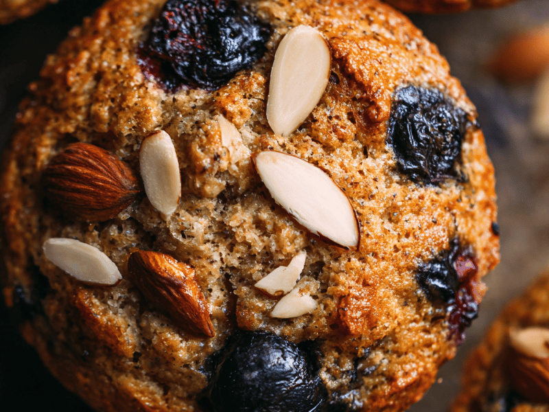 Muffins de Maçã e Mirtilo com Nozes