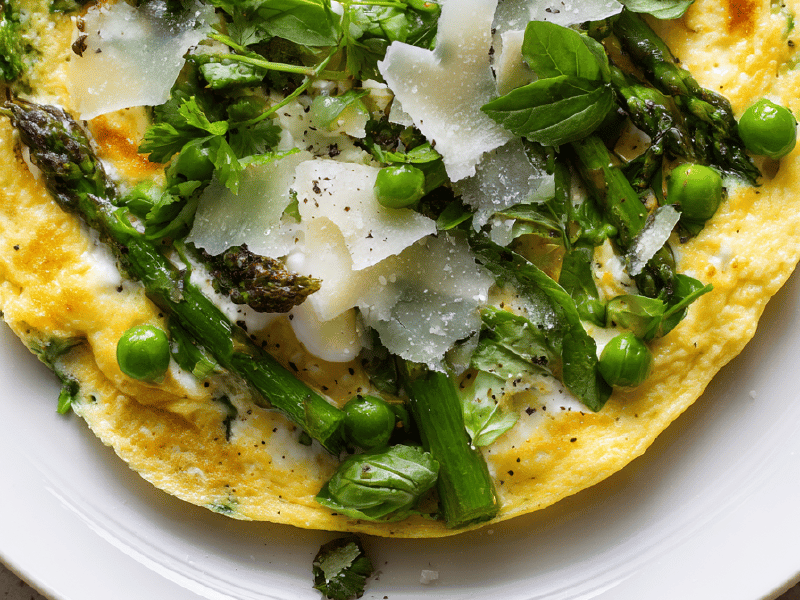 Omelete de Ervas com Aspargos