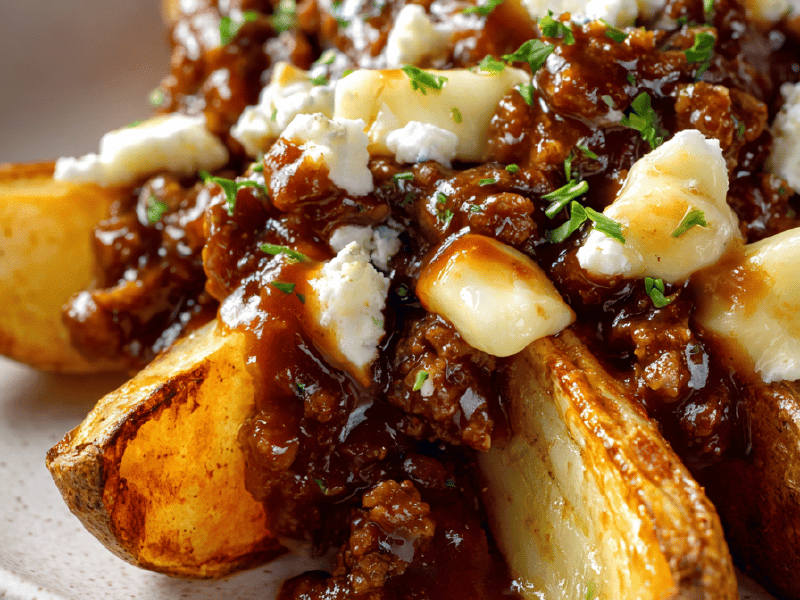 Poutine barbecue de carne
