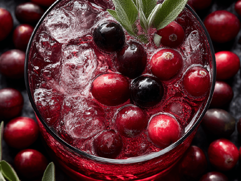 Punch Natalino de Frutas Vermelhas