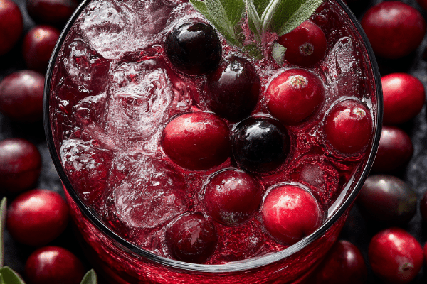 Punch Natalino de Frutas Vermelhas