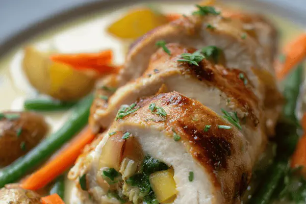 Frango com Legumes do Outono e Estragão