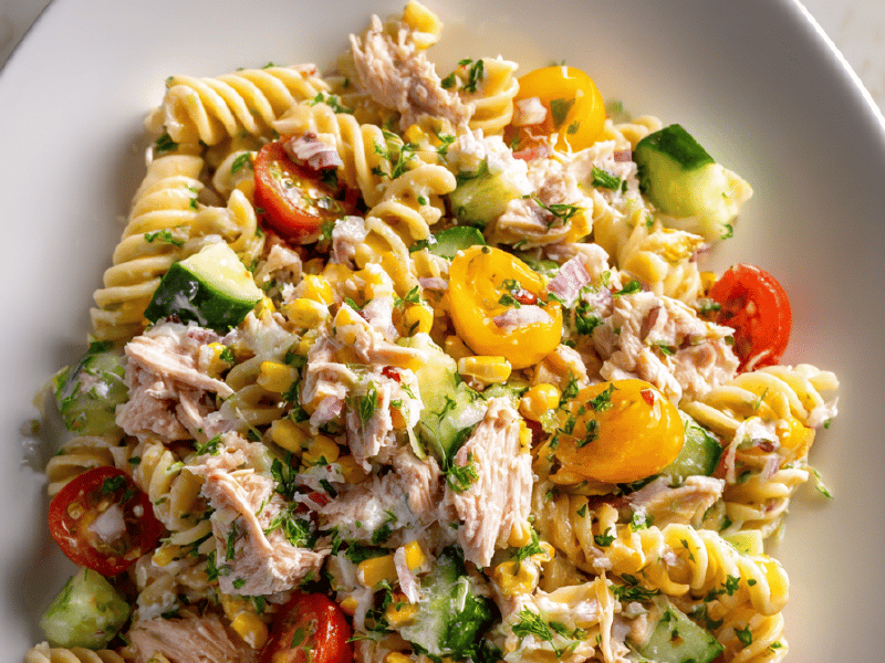 Salada de Fusilli com Atum e Milho