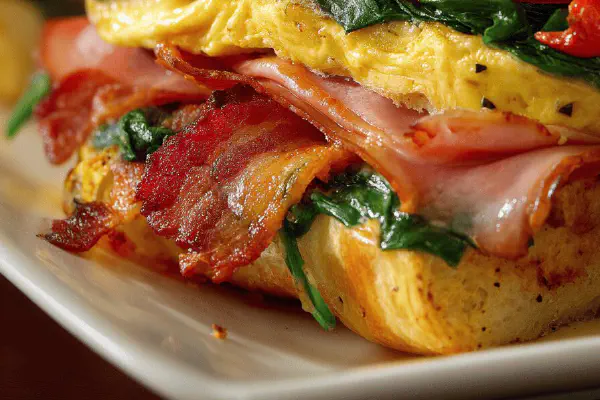 Panquecas de frutas e chocolate