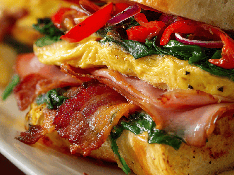 Sanduíche de Omelete ao Curry