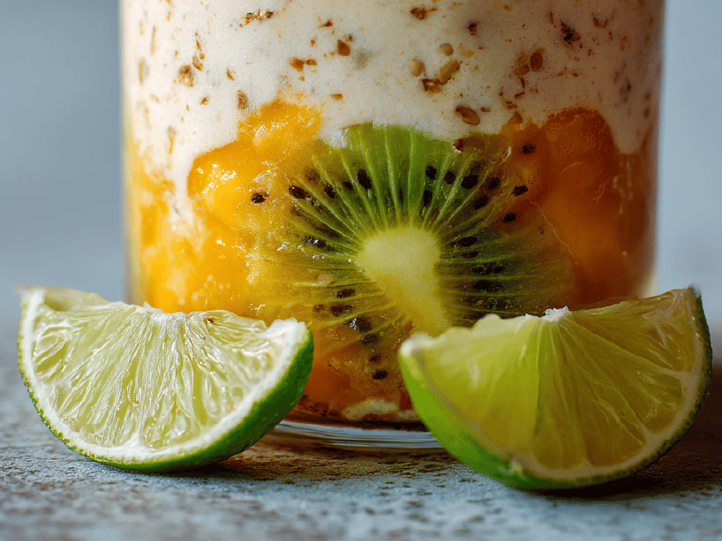 Smoothie Laranja-Canela com Abacaxi