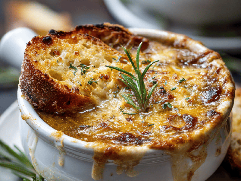 Sopa de Cebola Gratinada