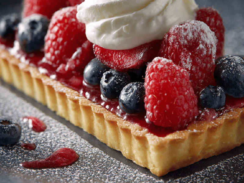 Tarte framboesa limão twist