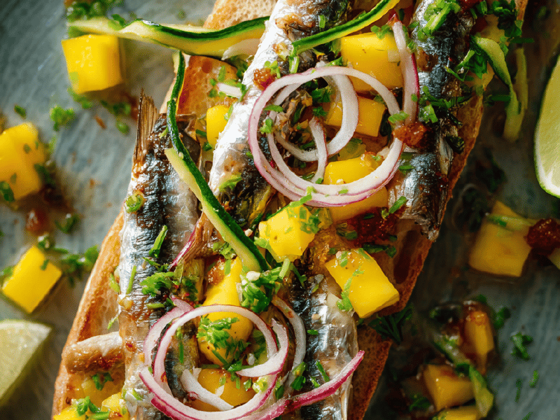 Tartines de sardinha twist